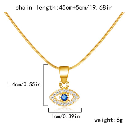 Necklace with evil eye and Turkish eye detail