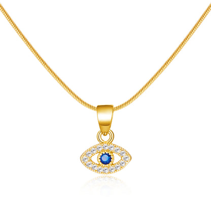 Necklace with evil eye and Turkish eye detail